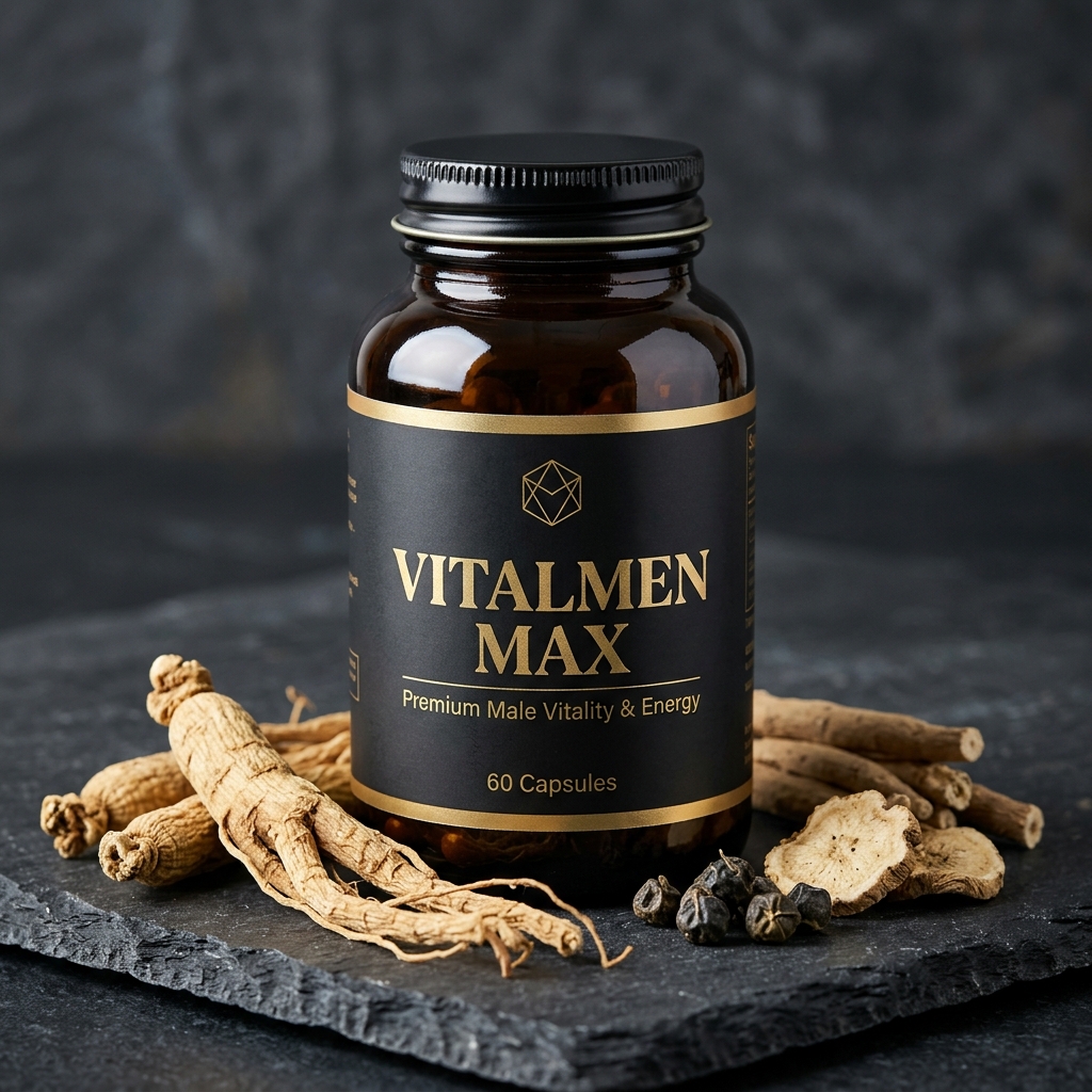 VitalMen Max termék üveg - Prémium férfi vitalitás kapszula